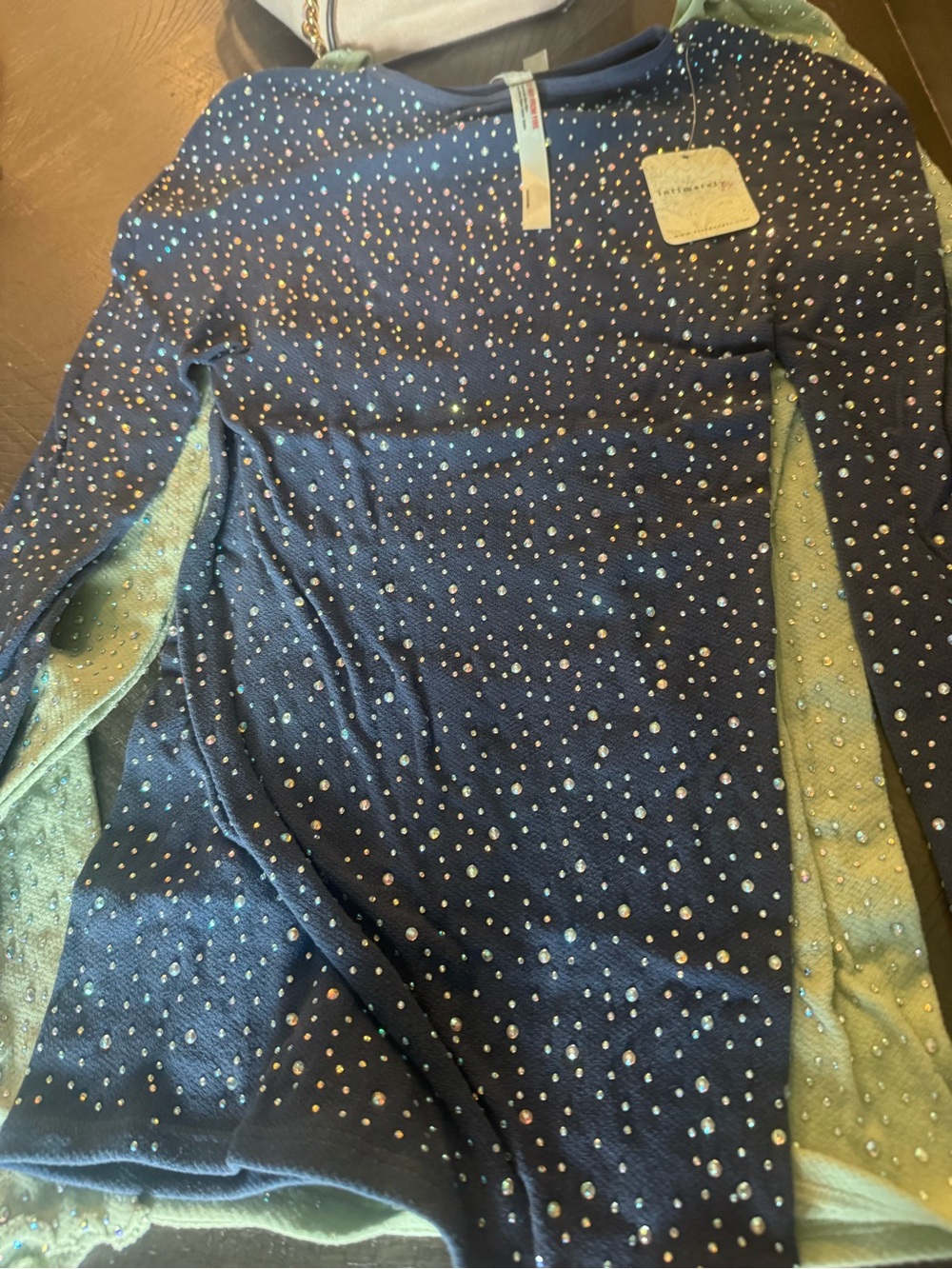 Nwt Free people embellished mesh top